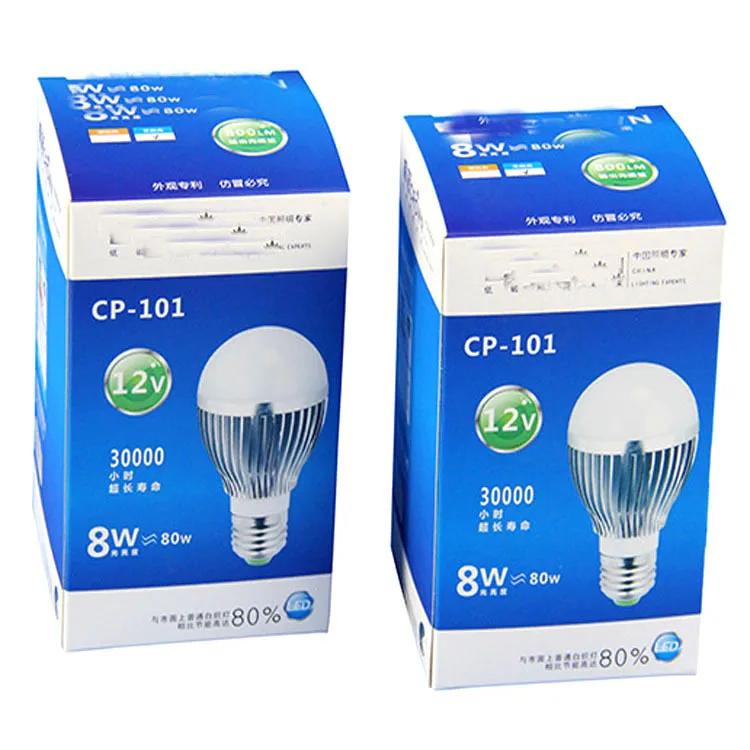 
Printing Cardboard Paper High Power LED Lamp Light Bulb Box With Wholesale 