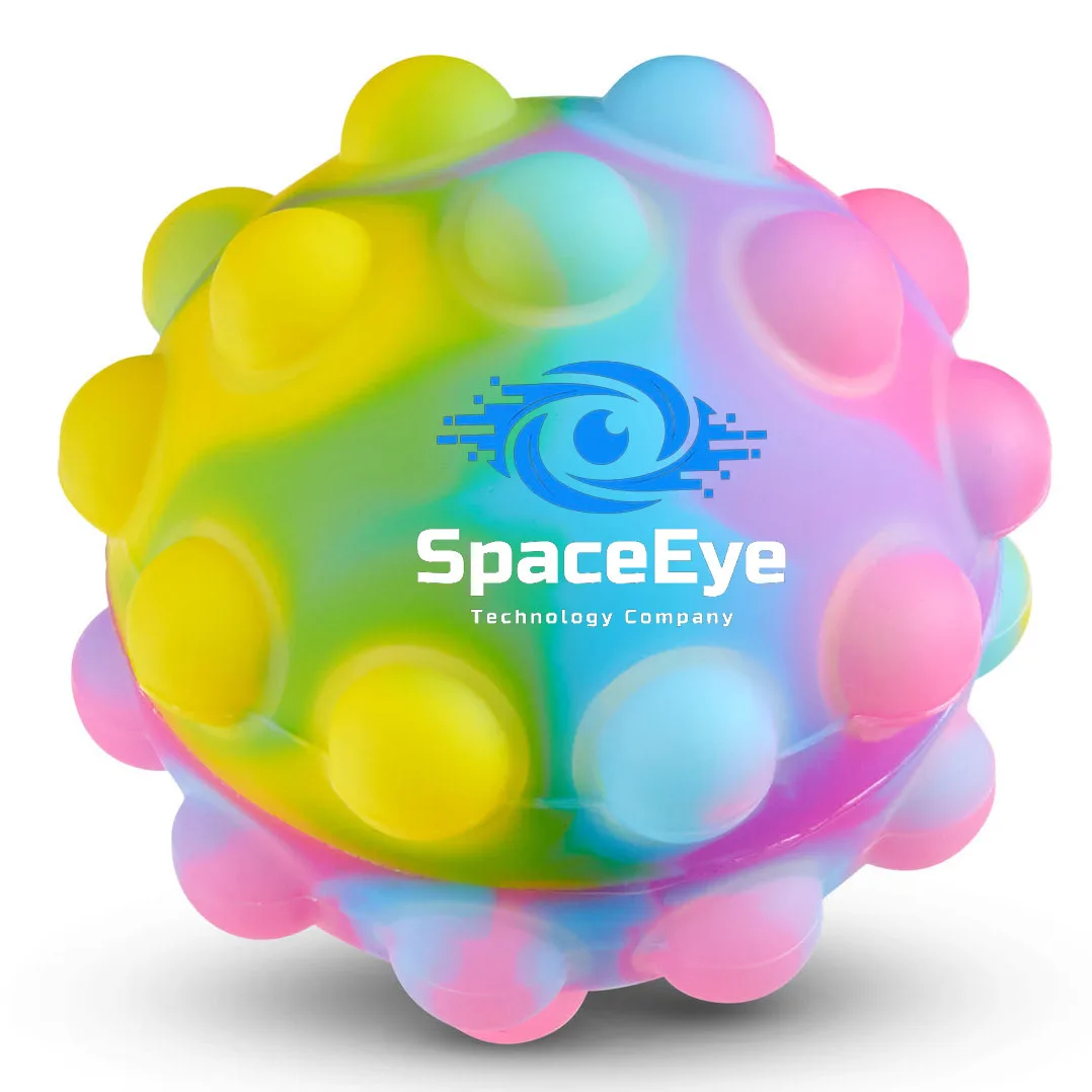 Personalized Pop Stress Ball Toys Silicone Push It Ball 3D Pop Stress Toys Ball Silk Printing Logo Fidget Toy In USA Market