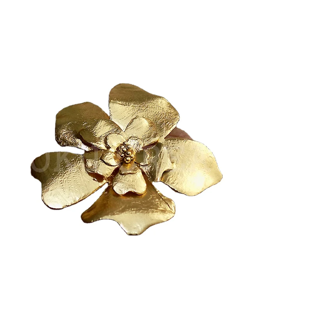 Fully Customization Available Offered Gold Plated Adjustable Flower Plain Designer Handmade Cocktail Ring SKU5836