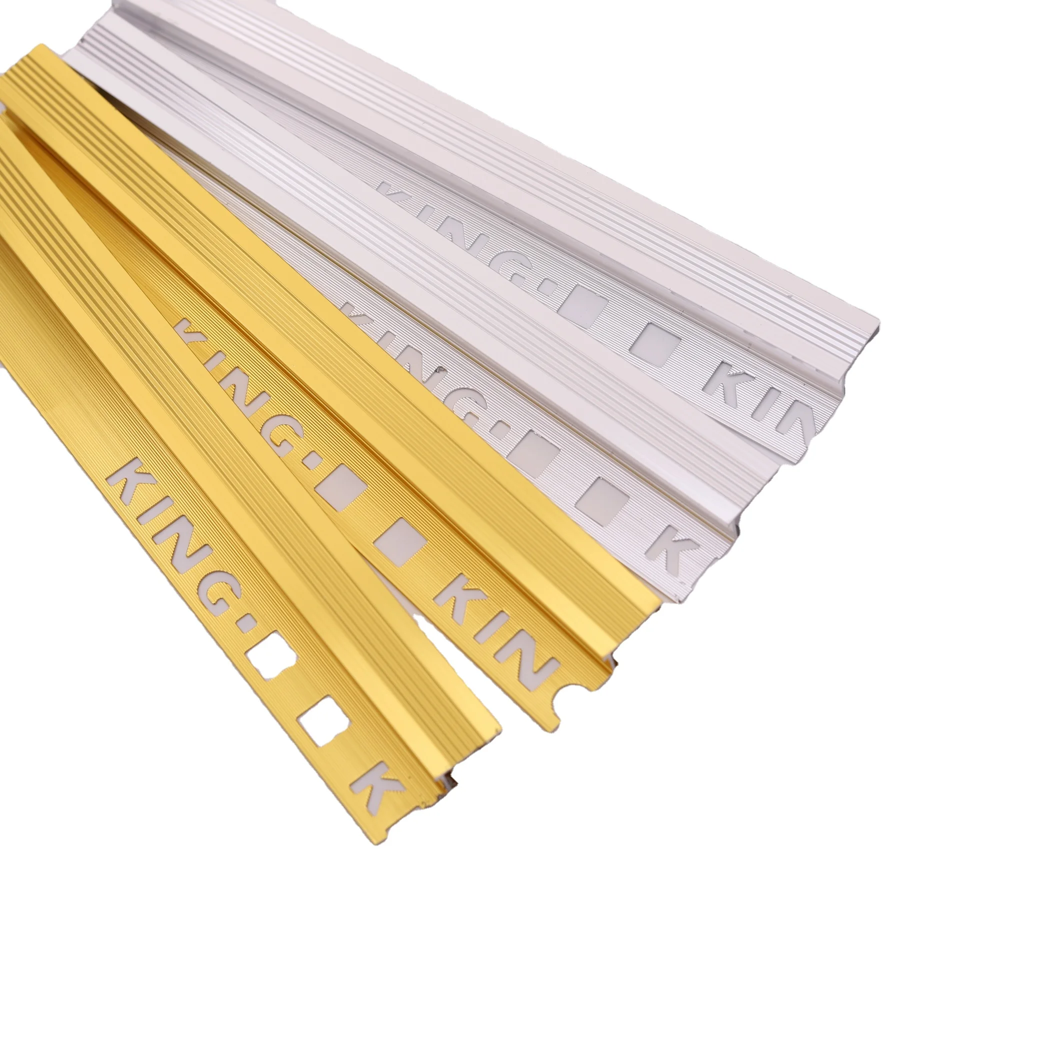 Premium Floor transition Strip Aluminum tile trim round edge trim gold aluminum tile trim