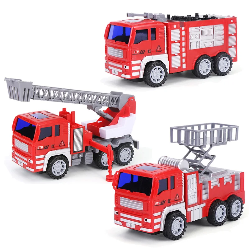 
big fire truck toy Fire rescue vehicle plastic large coasting die cast fire engine toy truck Suit 