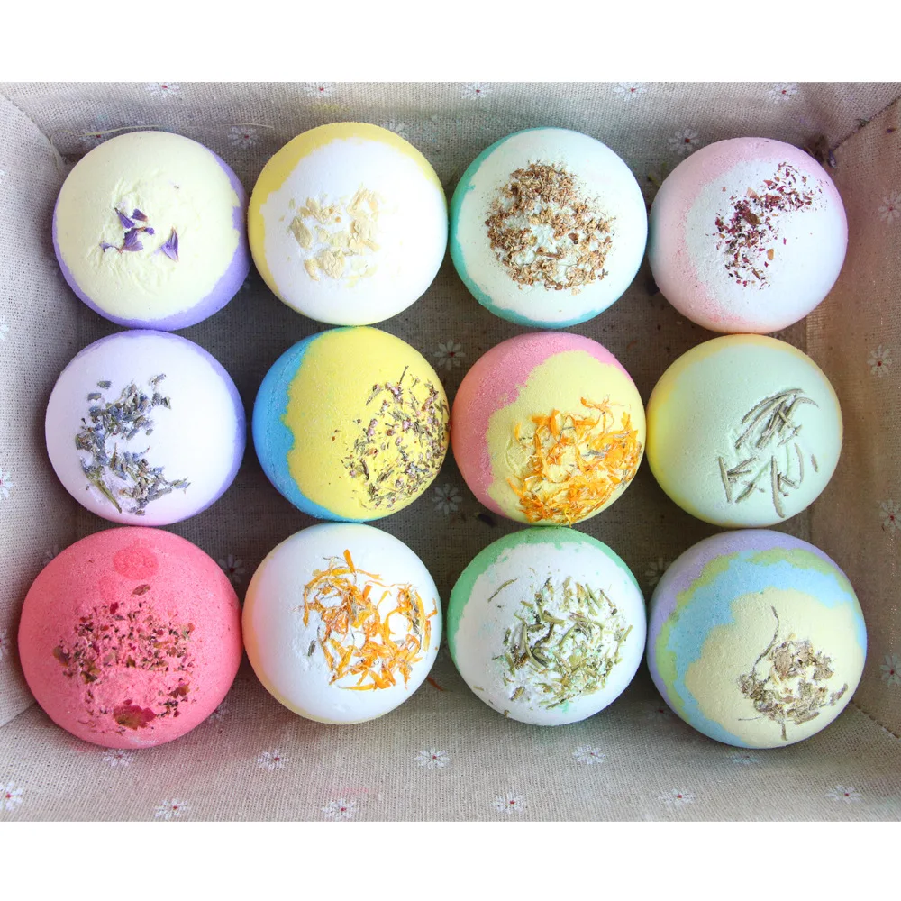 OEM hot sale salt ball popular oil body cleansing purple bubbles star shape bath bomb