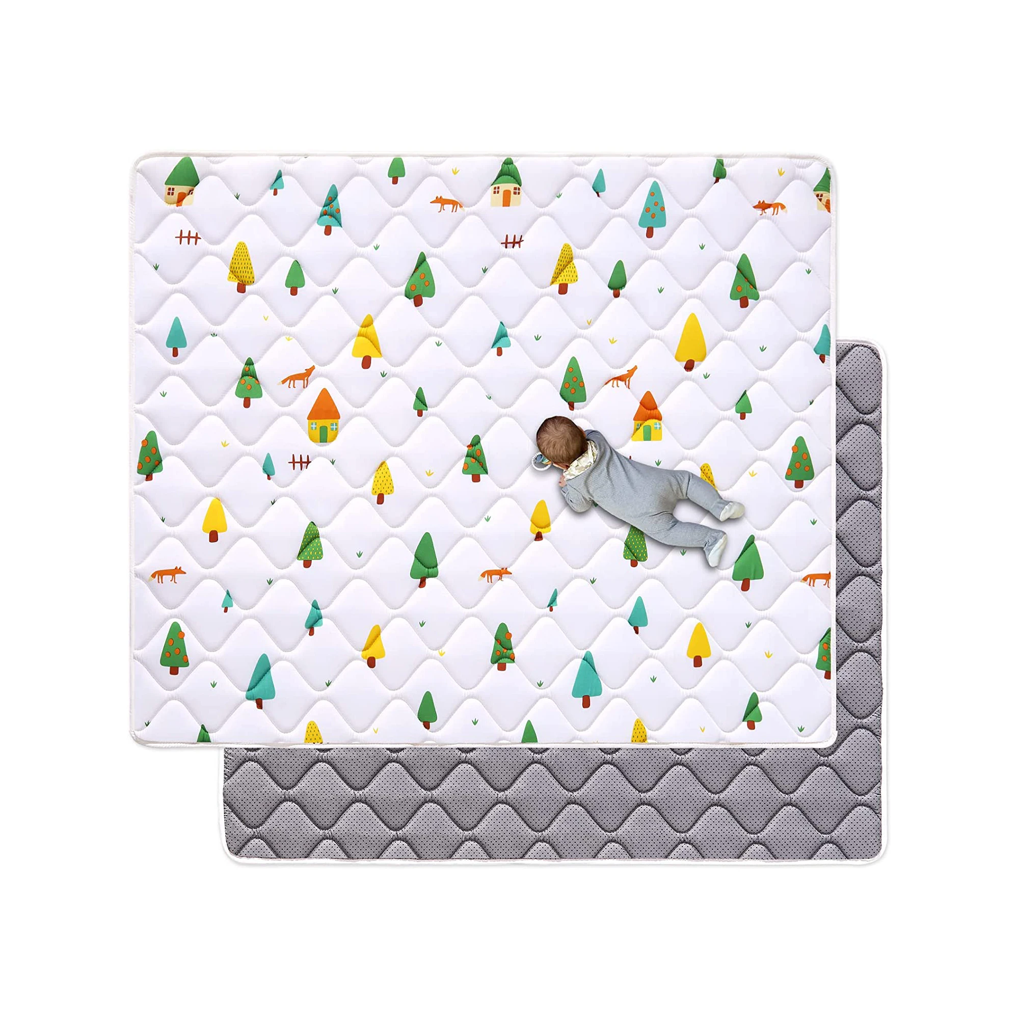 Складной детский игровой коврик без