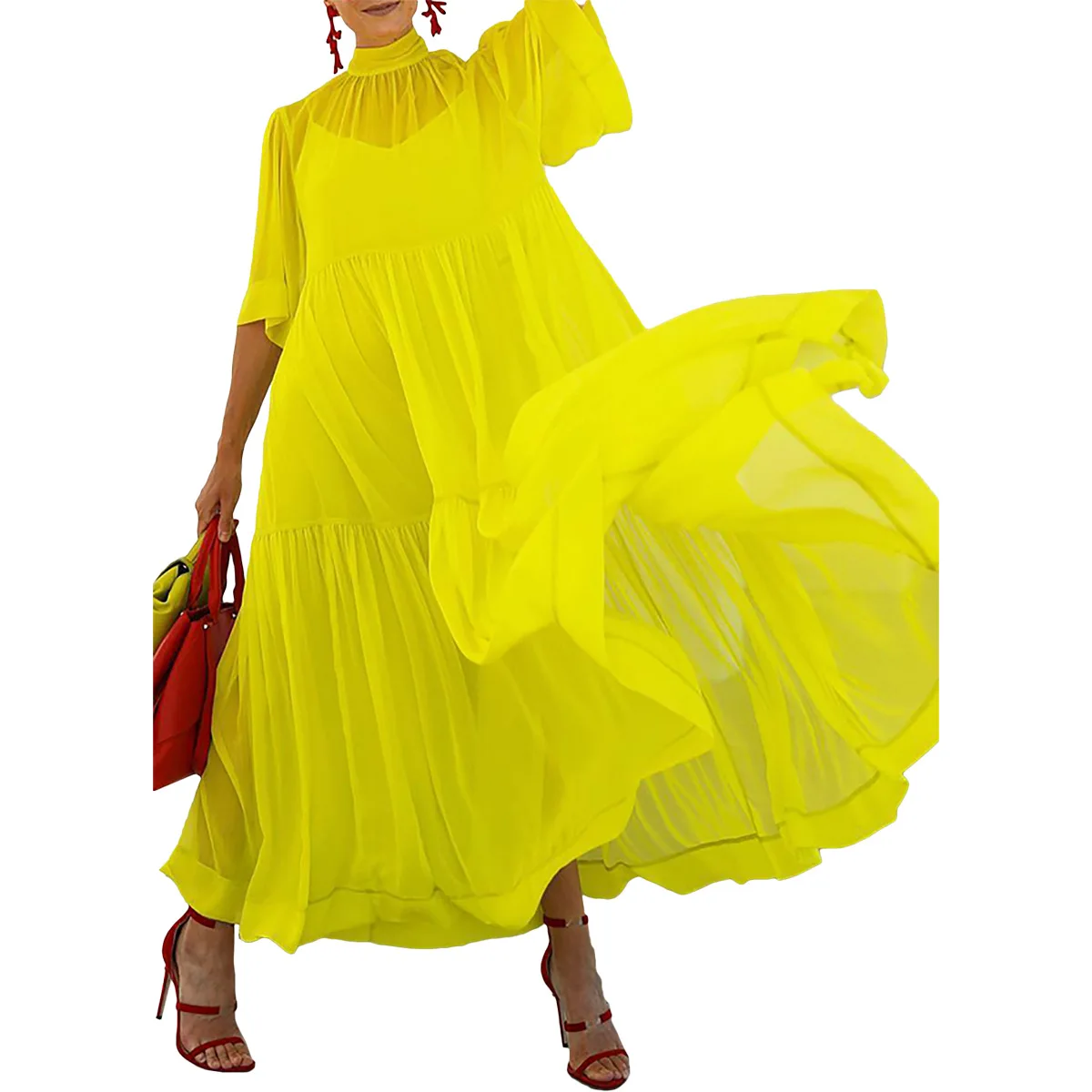 New Arrival Women Spring Autumn Cotton Linen Long Shirt Dress Solid Color Long Sleeve Button Muslim Casual Long Maxi Dress