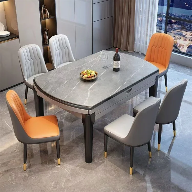 Modern Home Furniture Dinning Table Set 6 Seater Marble Dining Table For Restaurant