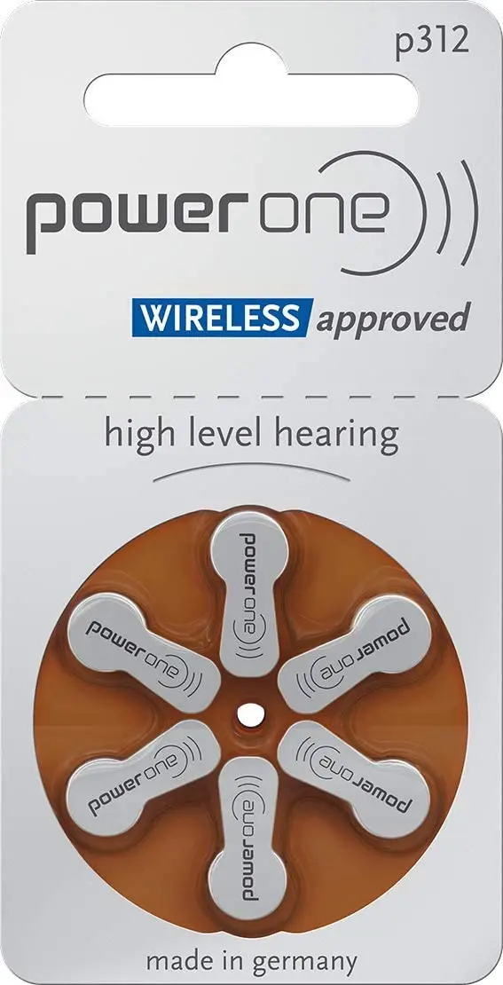 Hearing Aid Batteries Power One Size 312 Zinc Air Hearing Aid Batteries