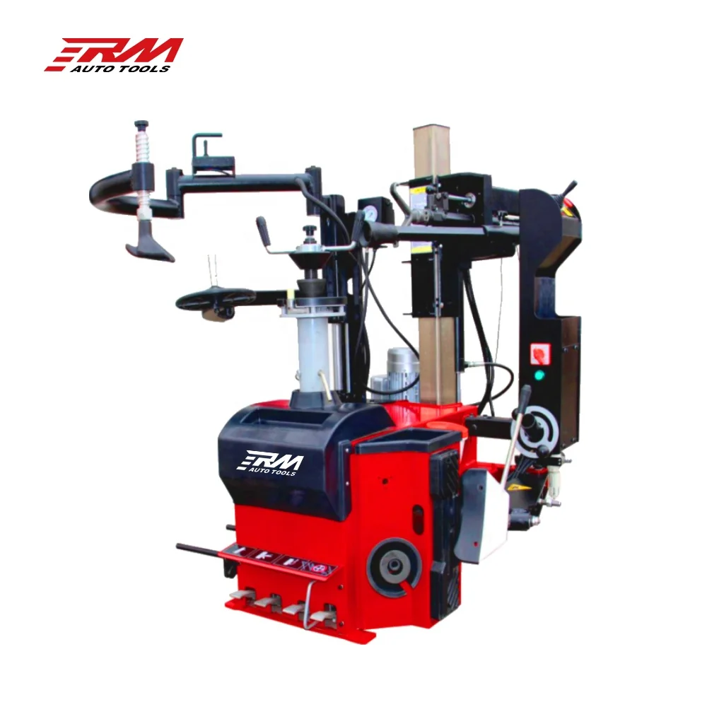 car garage machines pneumatic tilting column tyre changer machine with helping arm for tyre center repair workshop