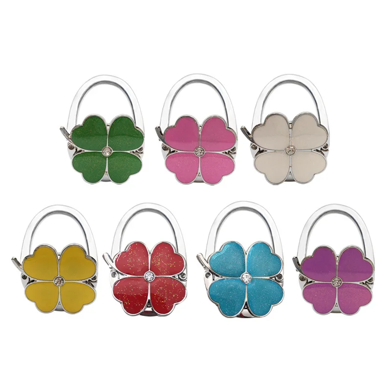 BSBH Mixed Design PU Leather Clover Leaf Handbag Organizer Table Bag Holder