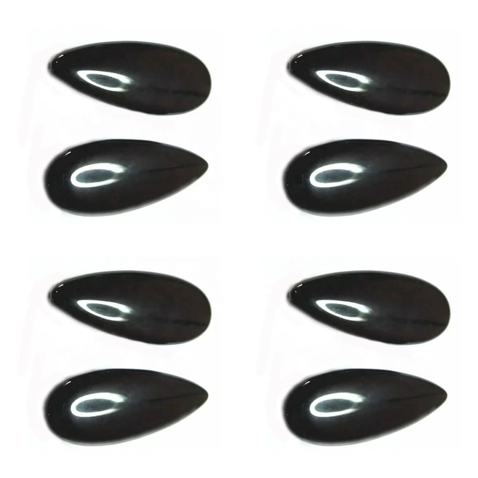 Black Onyx  10x14x5mm pear shaped Black Onyx cabochon loose stones