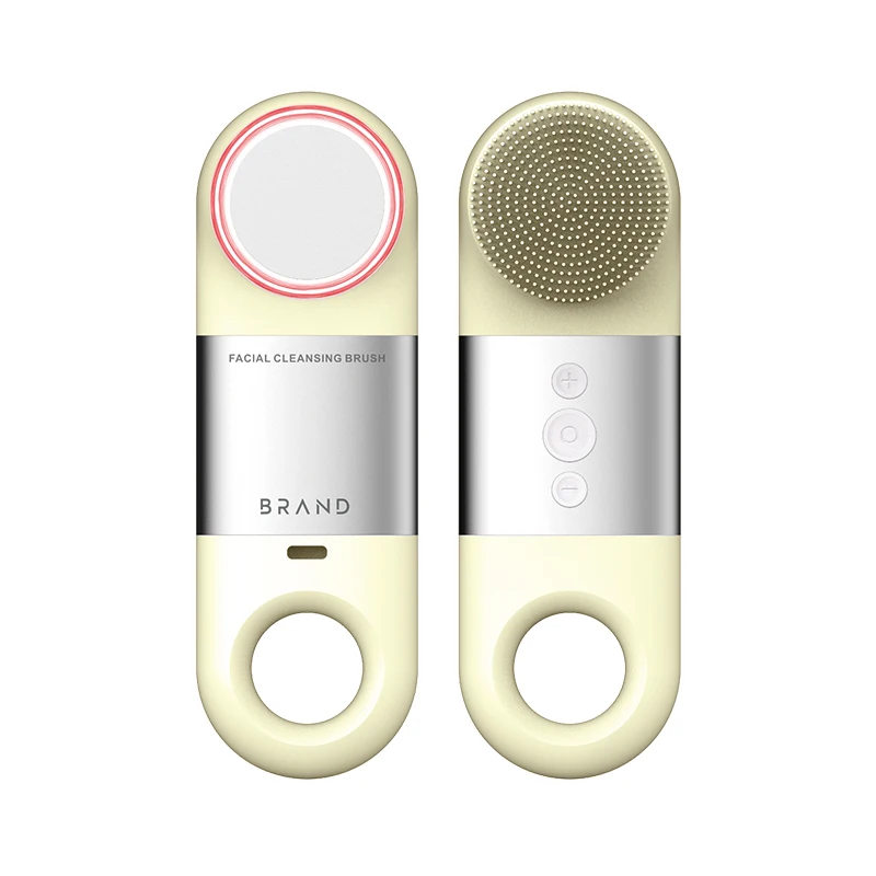 Sonic Facial Cleansing Brush New Design New Portable Skin scrubber Vibration Massager Cleansing Brush Silicone Facial Cleanser