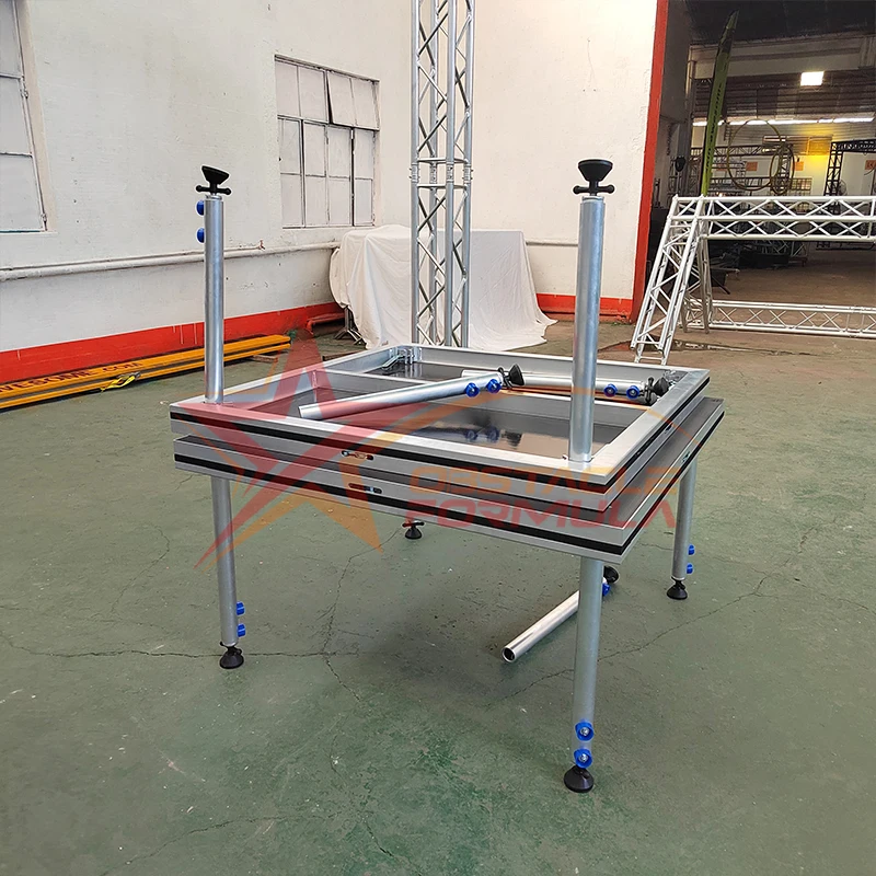 Stage Platform 2x1 Black Aluminum Folding Clamp Stage Light 50kg Lo Stage Platform Mobile