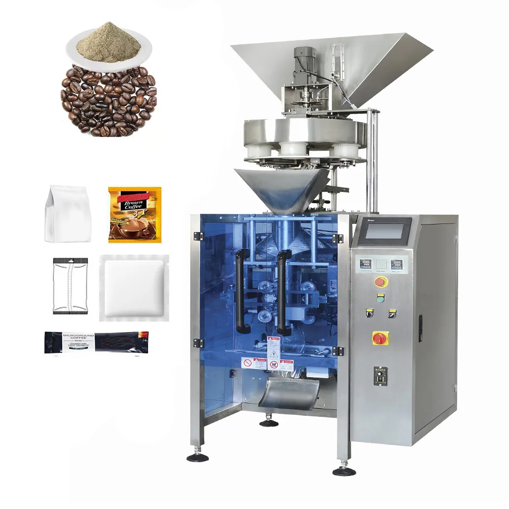 Automatic stick sachet bag fill seal packing machine for 3 in 1 ground coffee bean powder