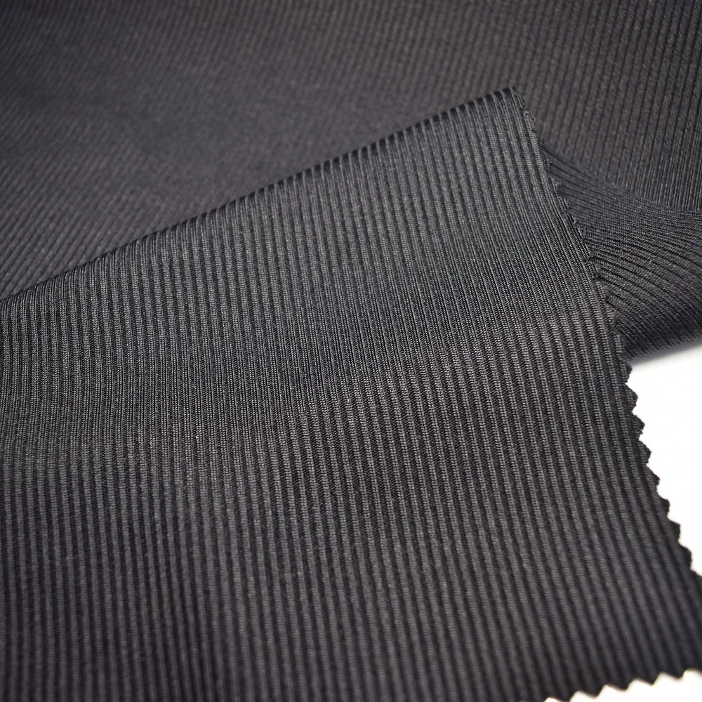 
90% Polyester 10% Spandex Knitted Ribbed Fabric for Swimwear customized color 
