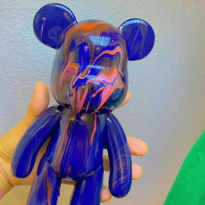 60ML 27 Colors Fluid Bear Paint Kids DIY Liquid Pigment Dye Fashion Violent Bear Acrylic Paint Plaster Painting Art Drawing