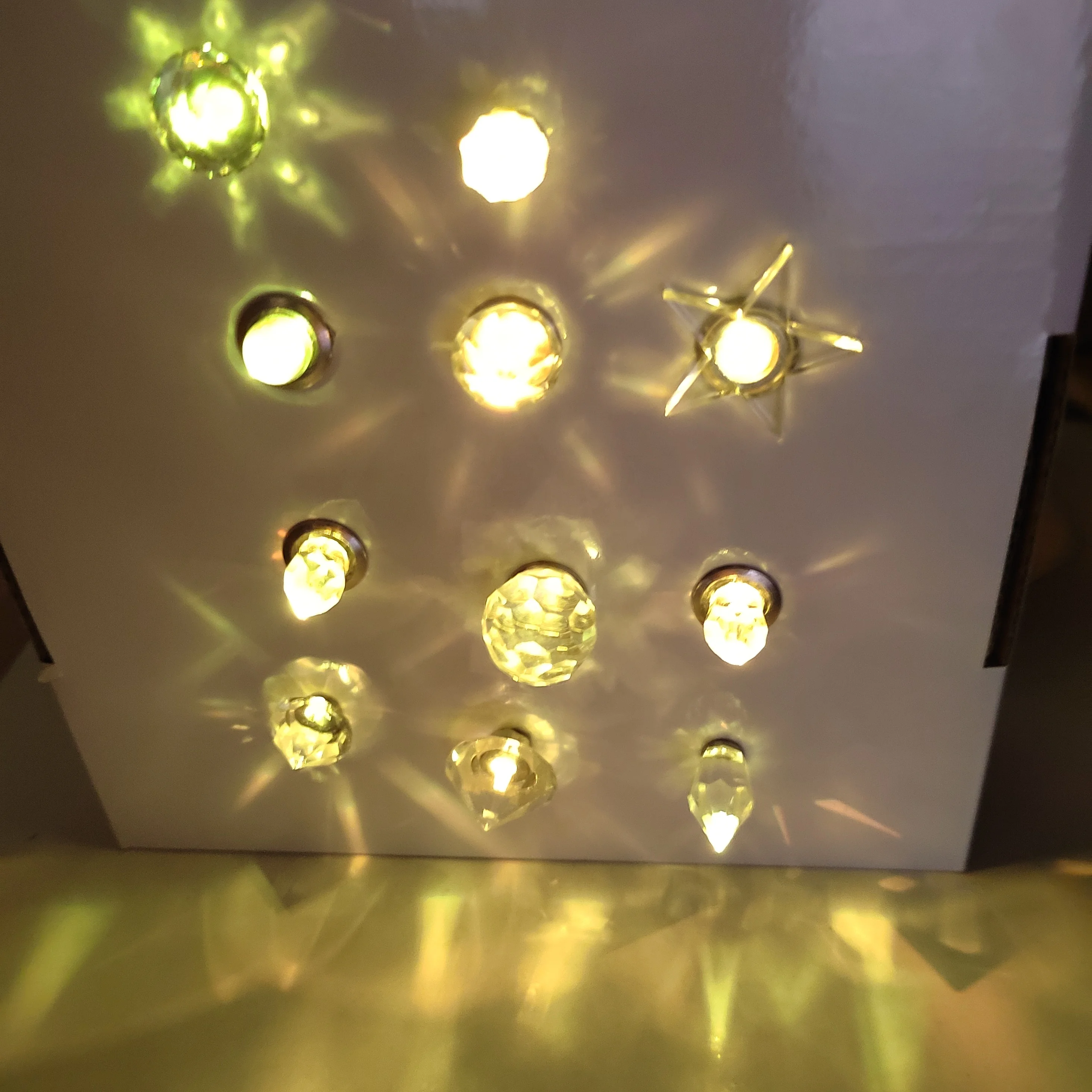 Various shape hotel luxury Crystal stainless steel fiber optic end pieces for ceiling lighting