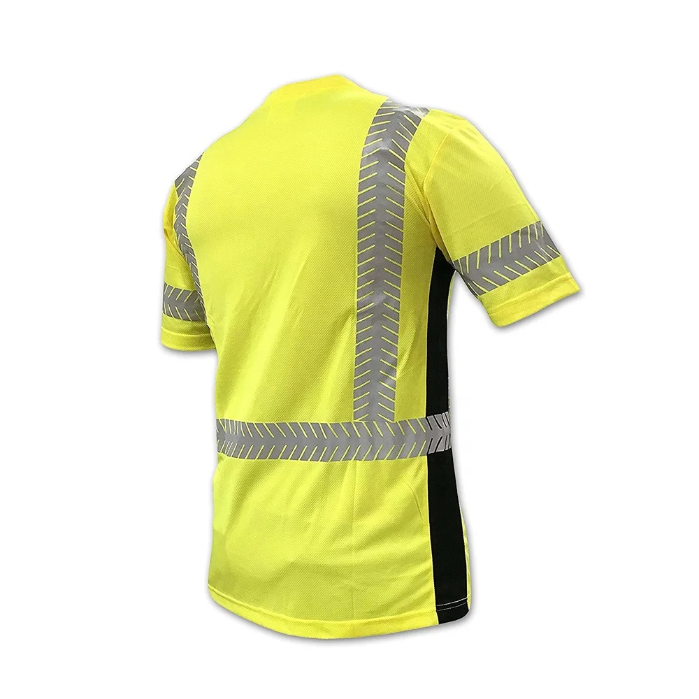 Ansi Hi Vis светоотражающие безопасности футболка для мужчины/женщины аэропорт дорожного движения безопасность рубашки с короткими рукавами защитная Рабочая