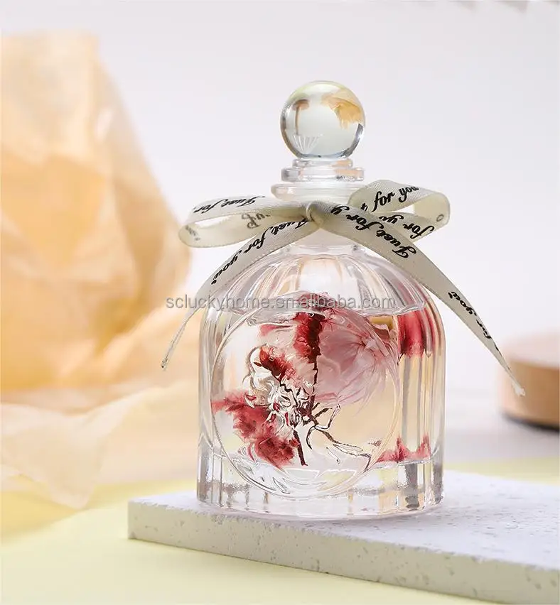 Wholesale Private Label Luxury High Quality Rose Gold Indoor Reed Diffuser Bottle aromatherapy gift box Reed Diffuser