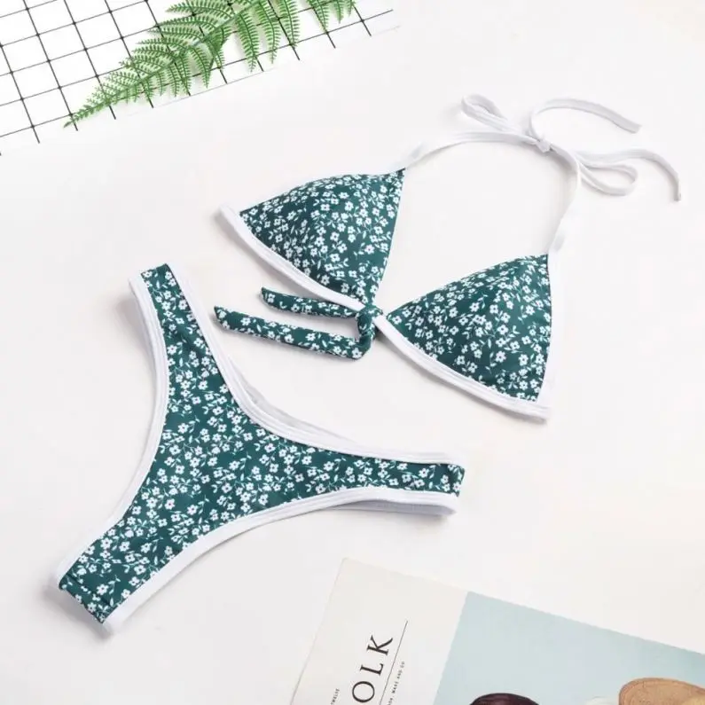 Front String Two Piece Swimsuit Women Sexy Bikini