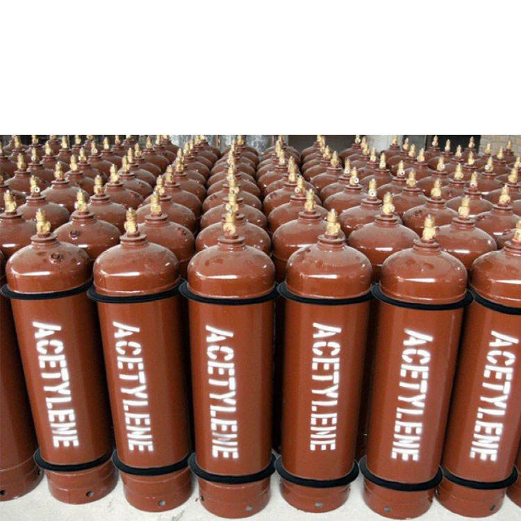 ISO/GB/DOT Standard Industrial Welding Acetylene Cylinder High Purity C2H2 Acetylene Gas Cylinder