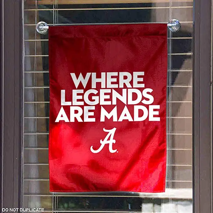 Good Price 30*45cm Doubleside Alabama Crimson Tide Where Legends are Made Garden Flag