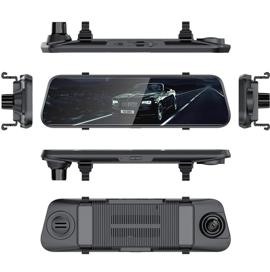 4G mirror dash cam rear view mirror mount HD 1080P recorder  dual channel dash mirror recording with rear view camera car dvr