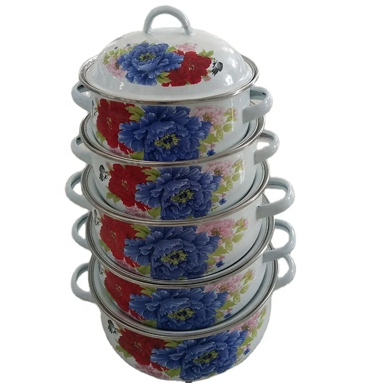 Кастрюля из эмалированного фарфора для индейки, 5 шт., 18-26 см