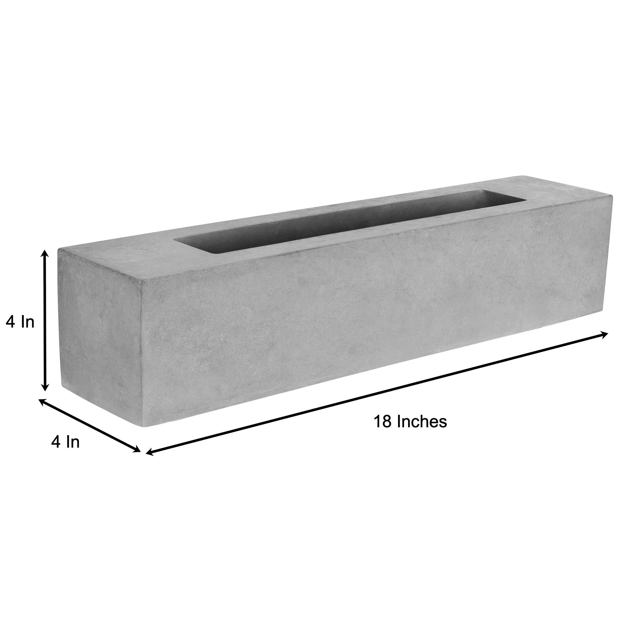 Rectangular Tabletop Rubbing Alcohol Fireplace Indoor Outdoor Fire Pit Portable Fire Concrete Bowl Pot Fireplace