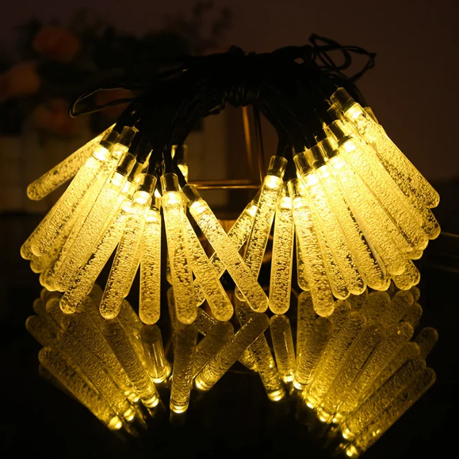 AC200-240V 4W Bubble Stick LED Christmas Light String 10M Plug-in with PVC Transparent Wire