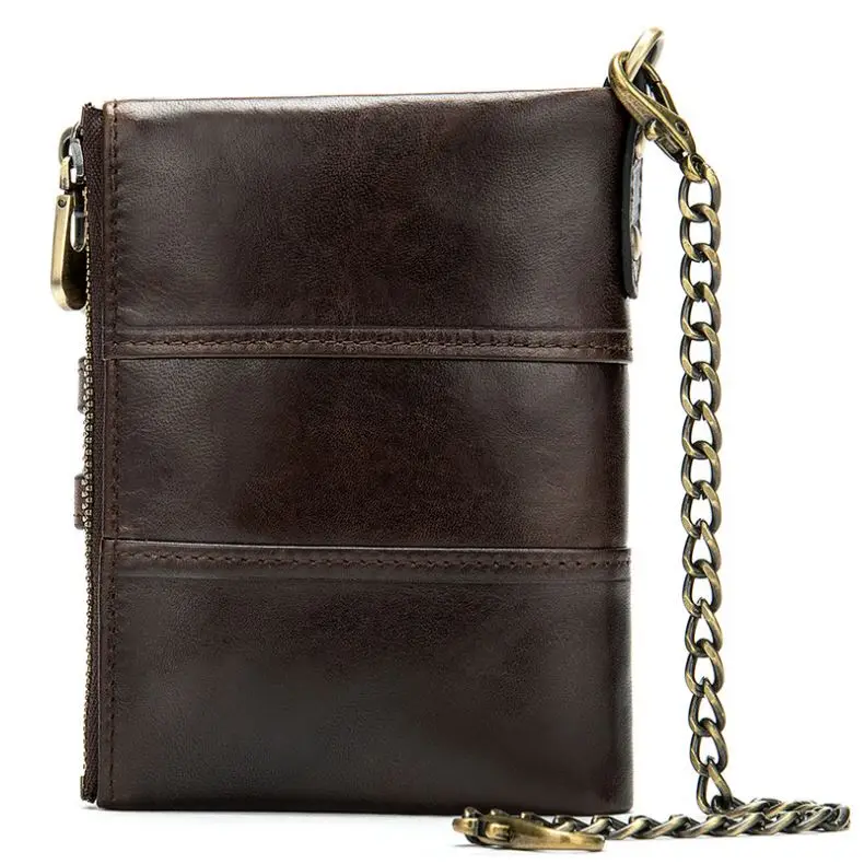Fashional Style Hot Mid-High Quality Real Cow Hide Leather Free OEM Custom Man Hi Tech Wallet