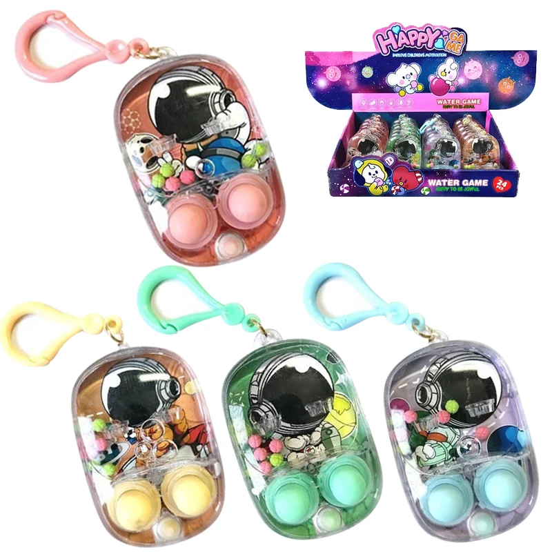 Classic Hand Held Transparent Water Ring Toss Game For Kids Christmas Educational Stem Toy gift Decompression toy