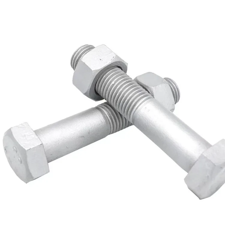 High quality Building Industry Hot-dip Galvanized Bolts and Nuts Hot Dip Galvanized Screws
