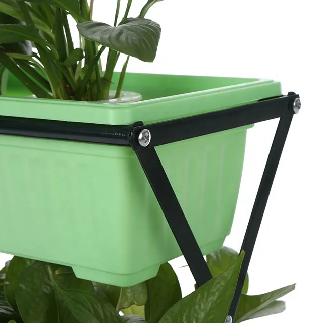 4 Tiers Iron Metal Standing Flower Pot Planter With Plant Stand