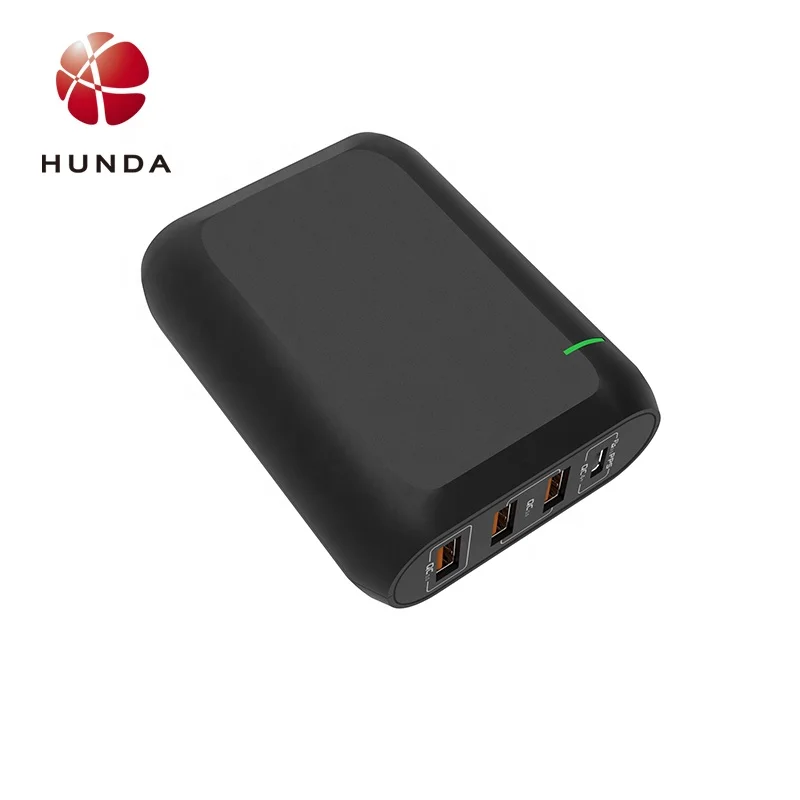  Оптовая продажа с фабрики HUNDA 120 Вт PD3.0 QC3.0 портативное автомобильное зарядное устройство USB несколькими портами для быстрой зарядки телефонов и