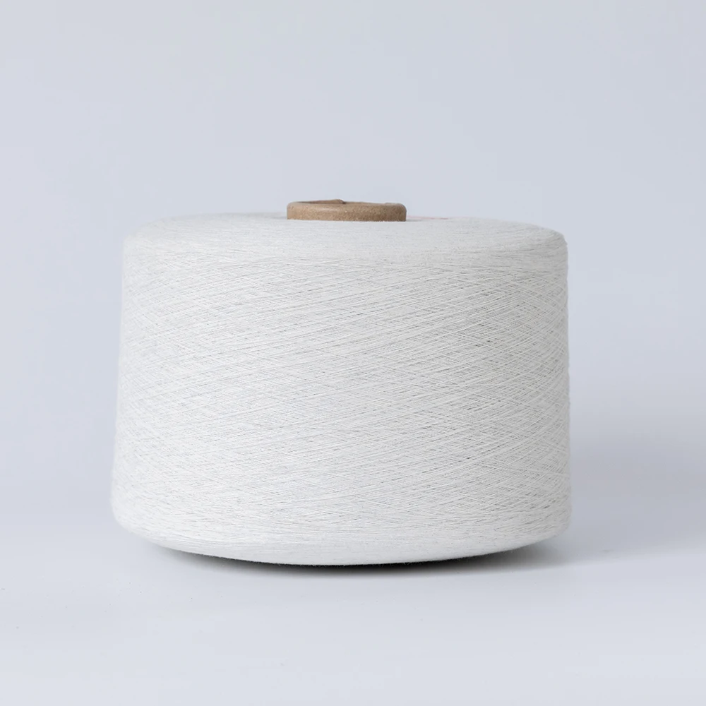 Recycle NE 61 Raw White 100 Cotton Yarn For Weaving And Knitting