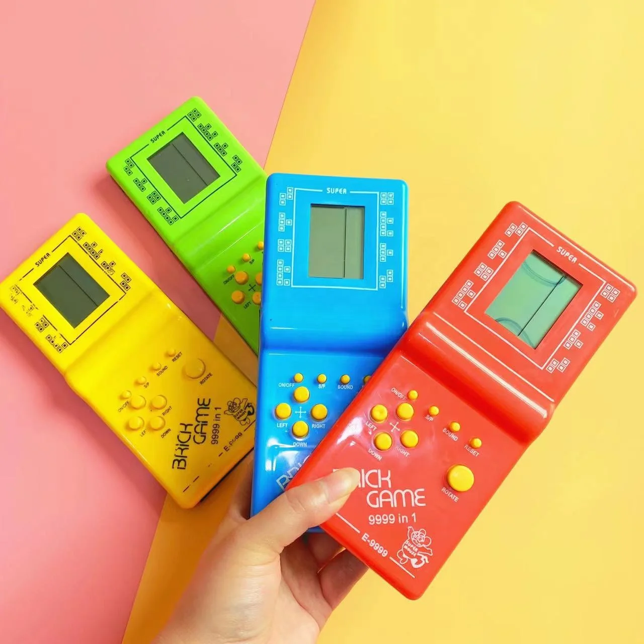 Brick Game Machine 9999 In 1 Russian Mini Classic Cheap Retro Handheld Game Console Player