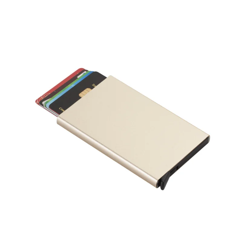 Metal Blocking RFID Credit Card Holder Metal Aluminum Name Card Case Wallet With Multi-colors In Stock