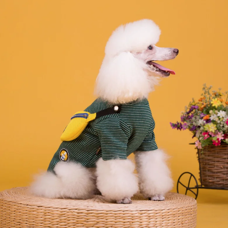 Autumn and winter new stretch T-shirt dog clothes padded puppy cat clothes pet clothes pet supplies