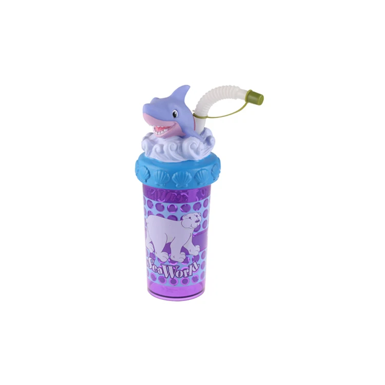 Cute Animal Head cup toys for Drink bottle , Juice drink animal head toy