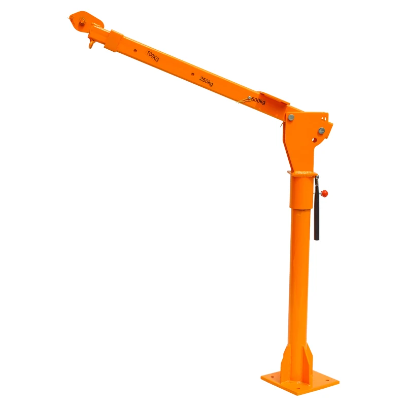 500kg 800kg 1 Ton Mini Truck Mounted Crane Pickup Truck Mini Crane Lifting for Sale