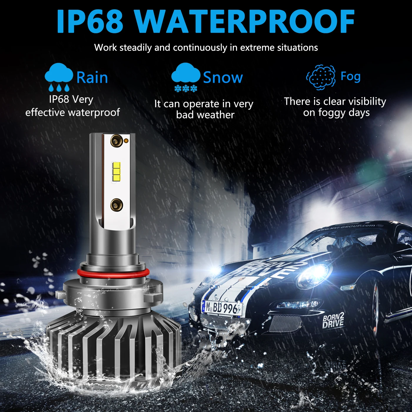 Super Bright Zes13000 Lumen 55w 6500k H7H4 Zes Csp H1 H3 9005 9006 H11 F2 Led Headlamp