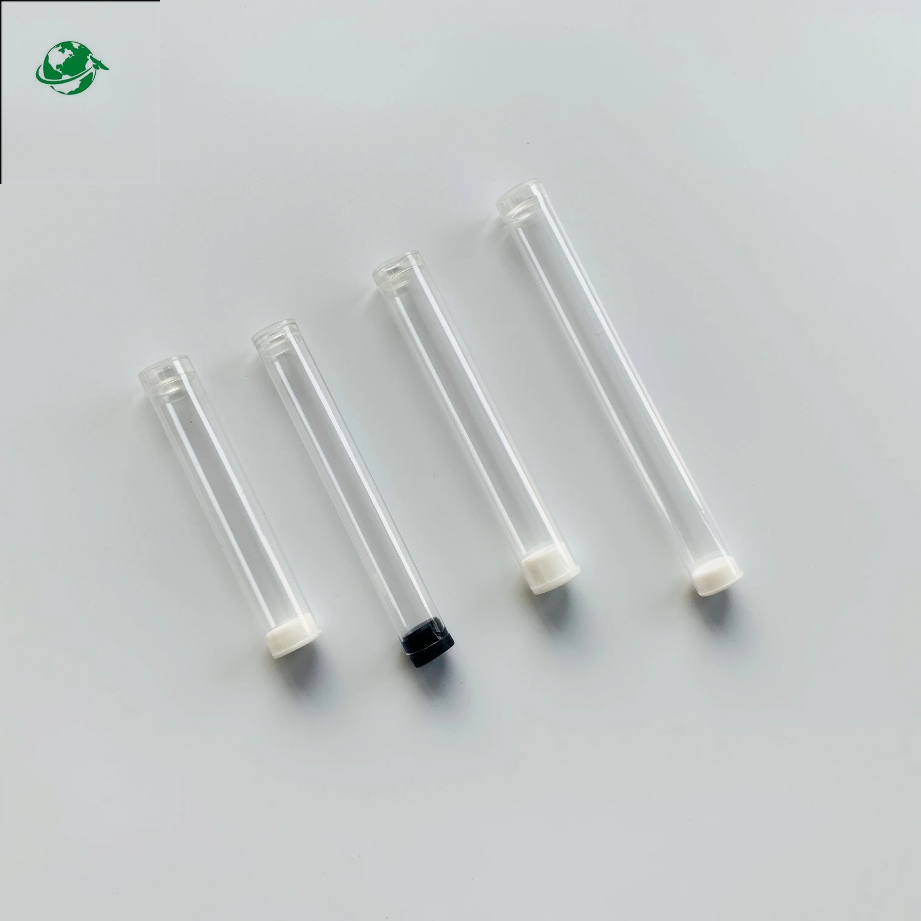 Custom 16 mm 18 mm plastic test tubes Testing cylinder shape with cork stopper for gifts packaging