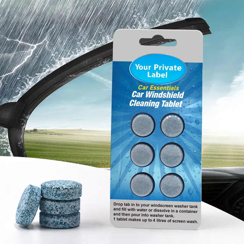 Car washer windshield fluid tablets concentrated formula refill tablets cleaner for car glass