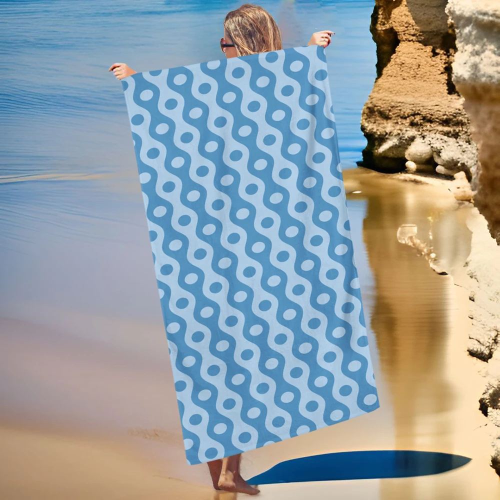 Custom microfiber suede extra large quick dry,sand free stripe beach towels with logo custom print/