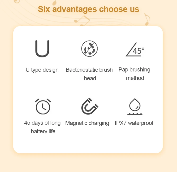 AIWO Drop Shipping Custom 360 U Shape Electronic Toothbrush For Children Fast Charge Cepillos De Dientes Para Ninos