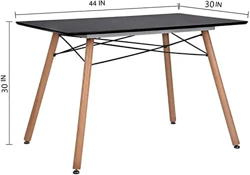 Simple Design Modern Home Furniture Plastic Chair Table Sets Wooden Kitchen Dining Table