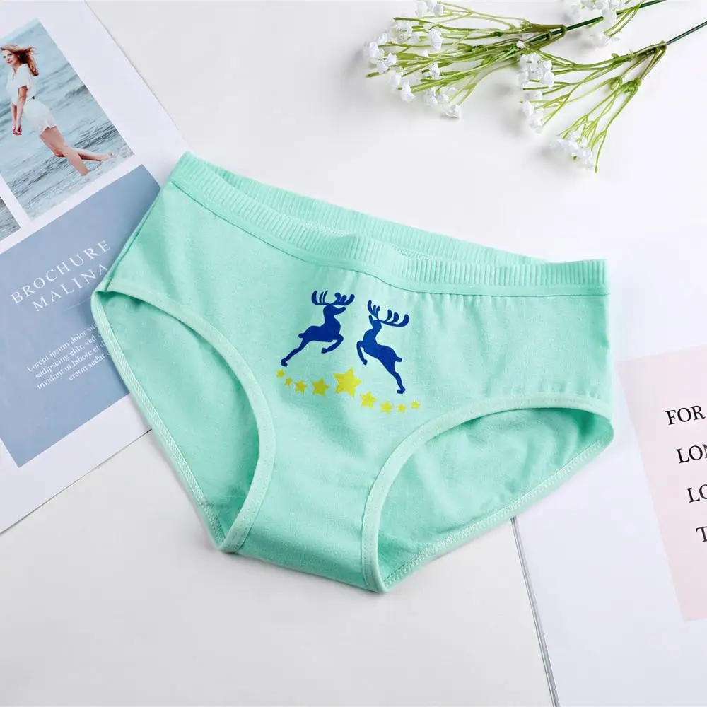 Wholesale Hot Sale stylish girl women lingeries underwear 100% cotton panties middle waist