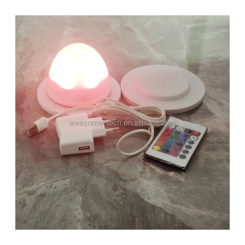 Wireless Induction Charging Led Light Base Rechargeable Battery Powered LED Furniture Fixture Replacement Spare Lights