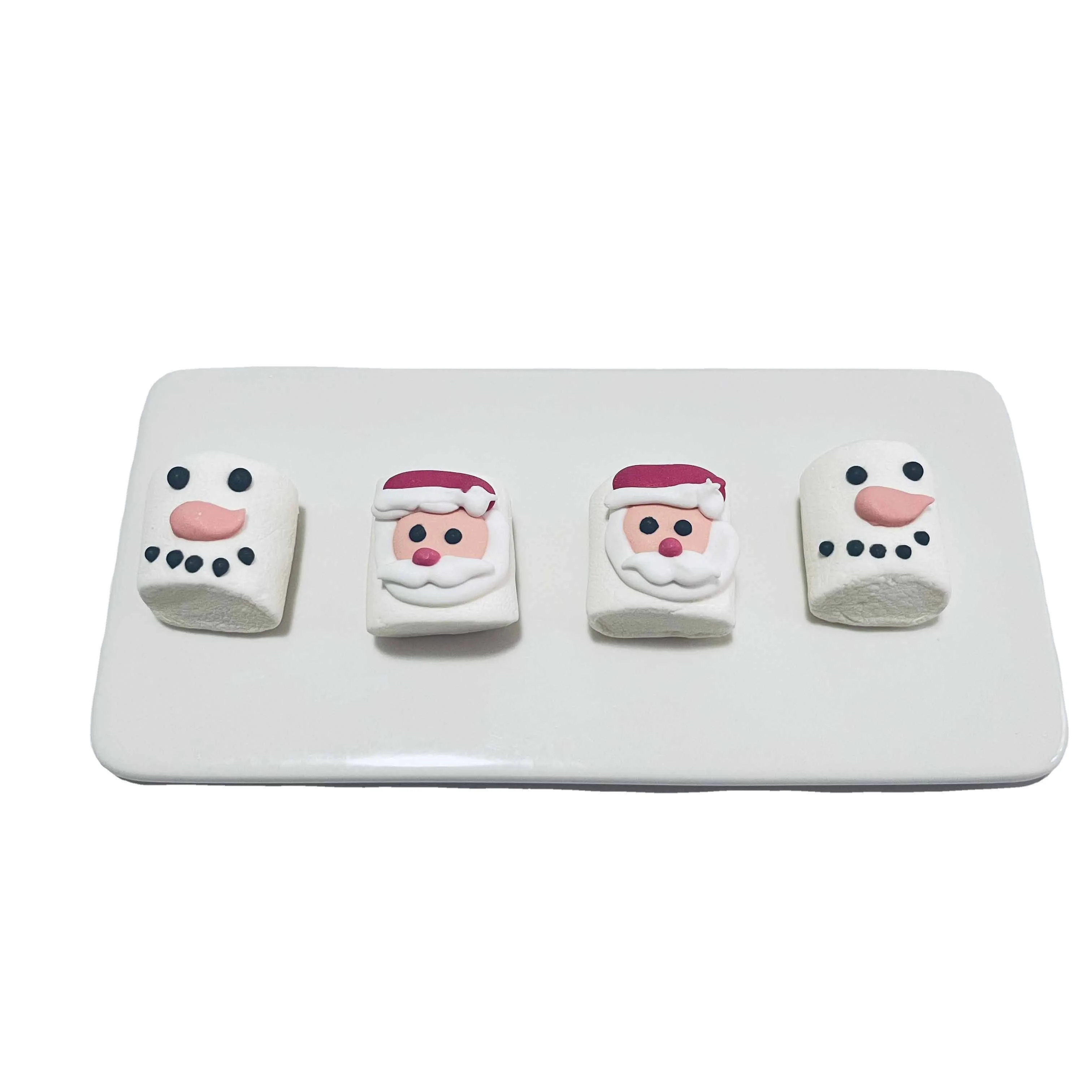 Celebrating Christmas Marshmallow Santa Claus Cartoon Marshmallow Holiday Atmosphere Candy