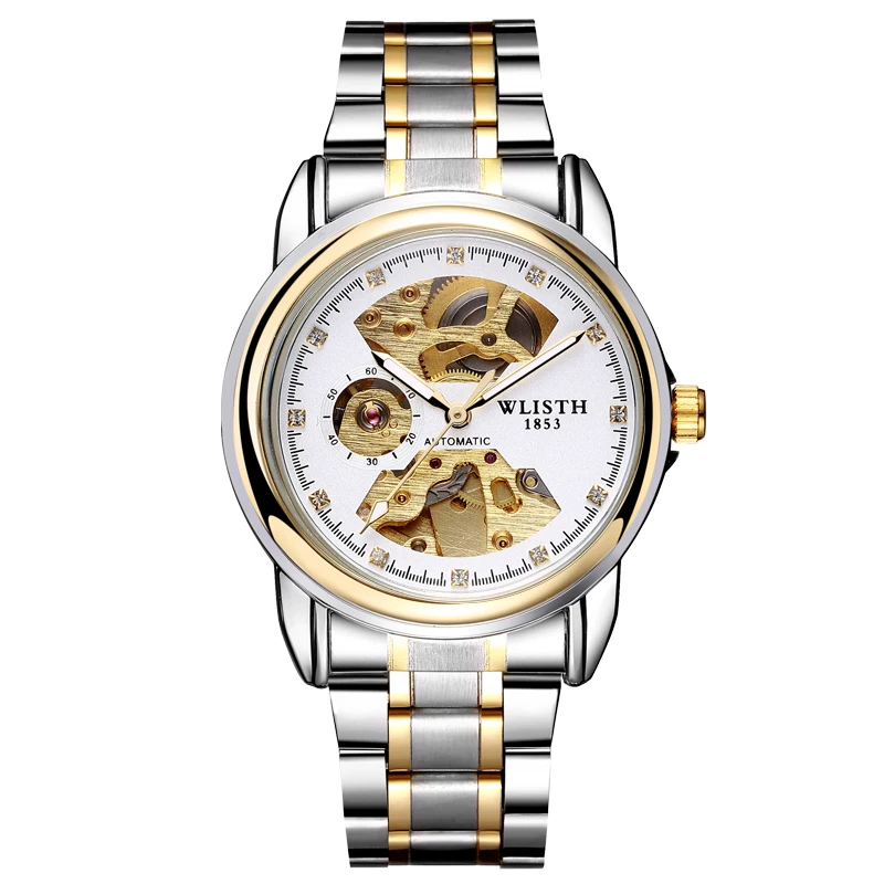 Get samples for free low price stainless  steel chain  men mechanical watch fashion lady wristwatch