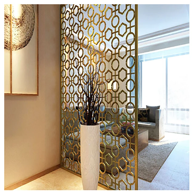 Laser Cut Aluminum screen room divider living room Custom Privacy Partition